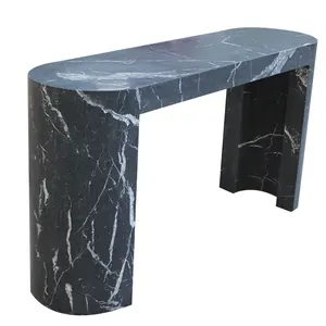 Les nouveaux produits peuvent être personnalisés Avec une grande promotion Table d'entrée de table d'appoint en marbre noir moderne et élégant de style nordique