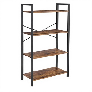 Étagères de rangement modernes en métal pliables à 5 niveaux, réglables en hauteur, pour salon et bureau à domicile - Product Image 3