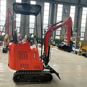 Custom color Orange China supplier 1.5ton mini excavator diesel hydraulic with auger break hammer