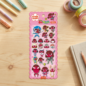 Pegatinas de PVC de dibujos animados de Keroro, Sargento Rana, Giroro y Marshmallow, personajes coreanos lindos, decoración 3D hinchada, impresas con UV, suaves, para agenda, regalo - Product Image 2