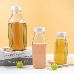 空の300ml、500ml、1000mlのガラス製牛乳・ジュースボトル（タンパーエビデントキャップ付き、飲料包装用プレスアンドターンキャップ） - Product Image 2