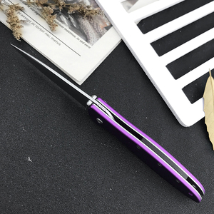 Ker shaw LEEK <b>1660</b> Purple DIY OEM Aluminum Alloy Handle 8Cr13MoV Blade Folding Hunting Knife Outdoor Camping EDC Tool Hiking - Product Image 3