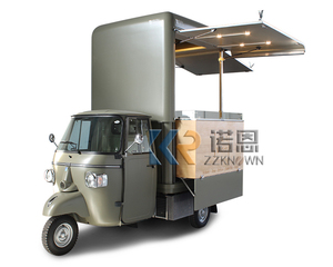 Chariot de restauration rapide OEM, nouveau design, tricycle électrique, camion de nourriture Ape, acier inoxydable, fibre de verre, pour boissons, bière, bar, kiosque mobile - Product Image 2