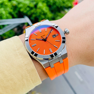 Montre mécanique automatique <span class=keywords><strong>42</strong></span> mm, cadran bleu brossé et poli, montre-bracelet pour <span class=keywords><strong>homme</strong></span> avec bracelet en caoutchouc - Product Image 6