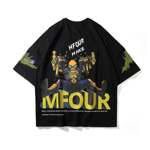 Maglietta personalizzata Hip Hop di vendita diretta in fabbrica stampata, maglietta personalizzata economica antirughe all'ingrosso da uomo 100% cotone di alta qualità - Product Image 2