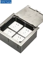 Fpaier Panneau de prises de sol de type ouvert en acier inoxydable à montage plat Norme IP20 pour mise à la terre résidentielle et usage général