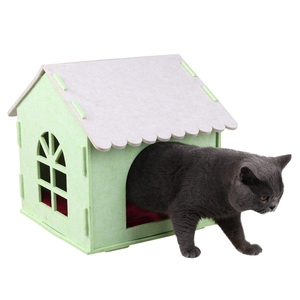 הרגיש אוהל חתול בית ארבע עונות חום סגור לחיות מחמד ביתי ריהוט חתול מחמד המיטה - Product Image 5