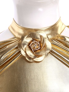 Vestido Metálico de Danza Lírica para Niñas de 8 a 16 Años, Vestidos de Línea A para Actuaciones en Escenario, Bailes de Salón, Fiestas - Product Image 3