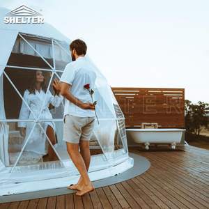 Vente en gros de tentes dôme géodésique préfabriquées pour l'extérieur et l'hôtel de luxe avec tissu PVC - Product Image 3