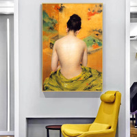 Impression sur toile d'art nu rétro, peinture murale vintage, affiche pour salon, décoration moderne pour la maison