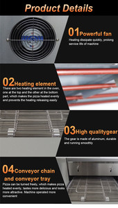 Elettrico commerciale 12 forno per <span class=keywords><strong>Pizza</strong></span> nastro trasportatore automatico per la cottura continua macchina per la produzione di <span class=keywords><strong>Pizza</strong></span> all'aperto uso domestico noi - Product Image 5