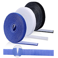 شريط ربط كبل ذاتي اللصق مسبق القطع ، نمط تمزق من الخلف إلى الخلف ، خطاف مزدوج الجانب ولفة حلقة - Product Image 2