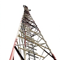 Pylon de Treliça de Aço Angular Autossustentável de 3 Pernas, à Prova de Ferrugem, de 27M, 40M e 55 Metros para Expansão de Rede LTE Rural