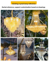 Lustre en cristal de luxe contemporain pour l'éclairage extérieur de mariage, élégant luminaire suspendu décoratif pour mariages et événements