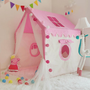Tienda de juegos plegable para niños, forma de tipi de princesa, <span class=keywords><strong>castillo</strong></span> de juguete para dormitorio infantil, precio de fábrica - Product Image 4
