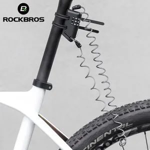 Универсальный замок ROCKBROS для шлема с козырьком, прочный защитный замок для мотоциклетного шлема, смарт-замки, ремень для велосипеда, замок с кабелем