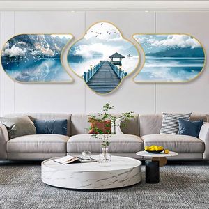 Décoration de <span class=keywords><strong>salon</strong></span>, art <span class=keywords><strong>mural</strong></span> moderne, animaux, cadre photo, peinture artistique en porcelaine de luxe avec cristaux - Product Image 5