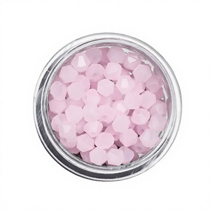 Perles en verre cristal bicones facettées roses AB de 3 mm, perles en vrac pour la fabrication de bracelets, colliers et bijoux DIY - Product Image 4
