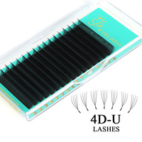 Extensions de cils SP EYELASH en forme de U, cils 4D naturels, doux, parallèles, en forme de fleur, cils 4D W, cils brésiliens de qualité supérieure, faciles à greffer