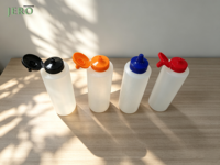 Bouteille souple en PEHD de 500 ml avec bouchon à clapet pour sauce tomate, ketchup, barbecue, piment, moutarde, mayonnaise, lait et autres condiments