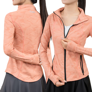 Sudadera con capucha de protección solar Quick Dry Soft Shell UPF50 para entrenamiento de gimnasia y ropa para todas las estaciones por damas - Product Image 5