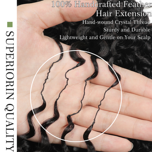 Invisibili senza nodi treccia crespo riccia intrecciata capelli umani crudi vergini vietnamiti per donne versatili - Product Image 2