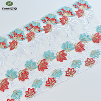 Hotfix Strass Dentelle Garniture 3 Set Broderie Organza Garniture pour Sexy Africain Vêtements Accessoire à Prix Favorable