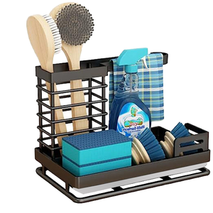 Countertop Kitchen Sink Organizer Sponge Holder <b>Dish</b> Soap Brush Rack <b>Standing</b> Drying Shelf Home Storage - Product Image 2