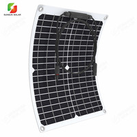SUNSUN ETFE Halbflexibles Solarmodul 20W 18V 22% Effizienz Leichtgewicht Einfache Installation für 4x4 Camping Netzstromanwendung