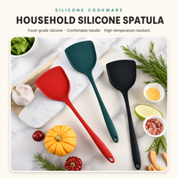 Spatule en silicone de qualité alimentaire, résistante à la chaleur, pour poêles antiadhésives, ustensile de cuisine facile à nettoyer avec trou de suspension