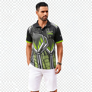 Fabrieksgroothandel 100% polyester geborduurde logo poloshirts, effen golf poloshirts, op maat gesublimeerde print poloshirts - Product Image 5