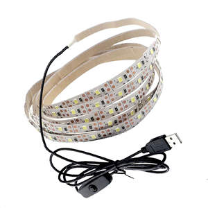 LEDストリップライトDC 5V 2835 1M USBプラグボタンスイッチ120LED/<span class=keywords><strong>m</strong></span> 3000K 6000K IP20 CE ROHSホーム装飾ライトストリップ - Product Image 2