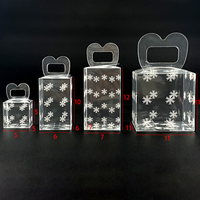 Boîtes d'emballage en plastique PVC transparent personnalisé Boîte en plastique pliable Emballage transparent Cadeau faveur Boîte en acétate pour Noël