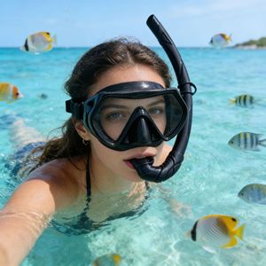 Máscara de Buceo de Silicona Líquida con Ventana Única de Vidrio Templado de 4.0mm, para Snorkel, Adultos, Uso Universal en la Playa - Product Image 1