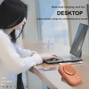 휴대용 3단 행잉 넥 선풍기 야외 캠핑 휴대용 쿨링 팬 USB/배터리 전원 착용형 플라스틱 재질 - Product Image 5