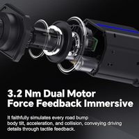 Volante de Carreras PXN V99PC Auténtico con Force Feedback Real y Volante de Carreras Desmontable de 270/900 Grados para Simulador