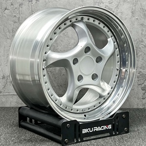 Juego de 3 Ruedas Forjadas Bku 5x130 para <span class=keywords><strong>Porsche</strong></span> <span class=keywords><strong>986</strong></span> 987 <span class=keywords><strong>Boxster</strong></span> 996 911 Carrera Turbo, Llantas de Aleación Personalizadas de 18, 19 y 20 Pulgadas con Diseño Cóncavo - Product Image 1