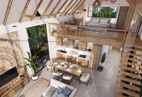 Maison triangulaire en acier CXYZ25-243, étanche et écologique, 1 chambre, de luxe, pour vacances à la plage, bâtiment préfabriqué