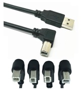 CE ROHS FCC Certificación Fabricante Venta al por mayor USB 2,0 Tipo B Cable en ángulo recto Cable de alimentación Cable de carga