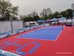 Tuile de sol emboîtable haute performance en TPE souple conforme aux normes FIBA pour terrains de pickleball et de basketball ASF-V5 - Product Image 4