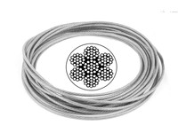Câble d'avion galvanisé 3/8" 7x7 en acier inoxydable 304L/316L à haute teneur en carbone - Résistance à la rupture de 14 400 lb, pliage, découpe, longueur personnalisée disponible