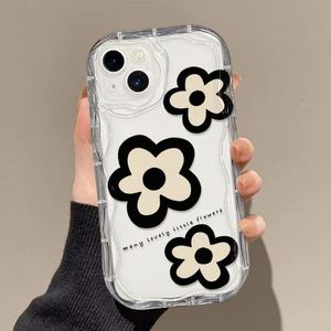 เคสโทรศัพท์มือถือแบบใสลายดอกไม้สำหรับ iPhone 16 15 14 13 12 11 Pro Max PLUS กันกระแทกกันตก - Product Image 5