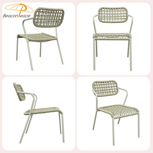 <span class=keywords><strong>Chaise</strong></span> de salle à manger minimaliste pour café et restaurant, meubles en aluminium, <span class=keywords><strong>chaise</strong></span> de <span class=keywords><strong>jardin</strong></span> en rotin avec accoudoirs - Product Image 5