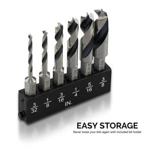 ชุดดอกสว่านเจาะเหล็กหนาแบบสั้น5ชิ้น1/4นิ้วสำหรับ M2เหล็กความเร็วสูงขนาด2025นิ้ว - Product Image 3