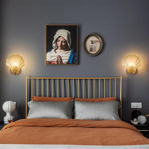 Lampes murales en forme de coquille nordique BGST, lumière décorative en verre créative pour la maison, la chambre <span class=keywords><strong>à</strong></span> coucher, le chevet, le couloir, l'escalier, lampe murale LED de luxe - Product Image 4