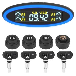 Sistema de Monitoreo de presión de neumáticos inalámbrico, reloj de energía Solar, pantalla LCD, 4 sensores externos, <span class=keywords><strong>TPMS</strong></span>, <span class=keywords><strong>Universal</strong></span> - Product Image 1