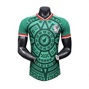 Camiseta de Fútbol de Manga Corta con Cuello en V de Poliéster, Versión Jugador de la Selección Nacional de México, Local/Visitante, Personalización para Adultos, Comercio Transfronterizo - Product Image 1