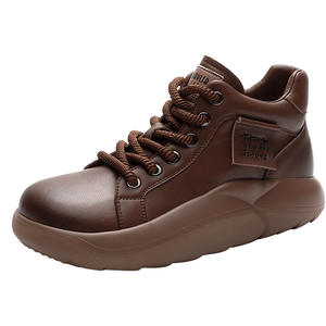 Strictement sélectionné femmes haut en <span class=keywords><strong>cuir</strong></span> de vachette vache en <span class=keywords><strong>cuir</strong></span> véritable chaussures décontractées nouveau Style d'automne Vintage bottines Style de marche - Product Image 1