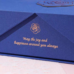 Scatola Regalo Magnetica Rigida a Forma di <span class=keywords><strong>Libro</strong></span> <span class=keywords><strong>Blu</strong></span> Scuro Impermeabile Riutilizzabile Personalizzata all'Ingrosso in Cartone Grigio per Confezioni Regalo Premium - Product Image 5