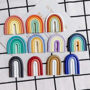 Perles d'argile polymère <span class=keywords><strong>fimo</strong></span> colorées heishi, jolis bonbons faits à la main, perles d'argile polymère arc-en-ciel pour boucles d'oreilles Diy, vente en gros - Product Image 2